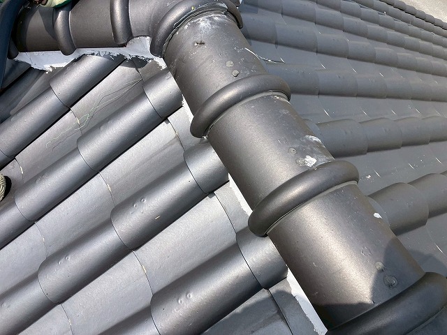 瓦屋根の状態確認を実施